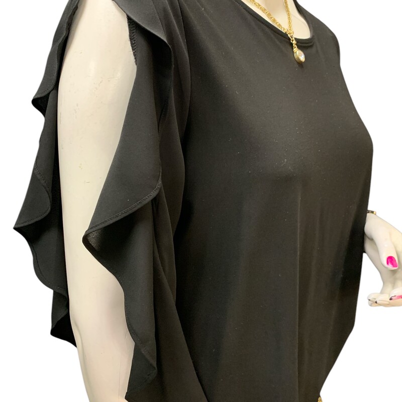 Joseph Ribkoff Top LS S14, Black, Size: XL