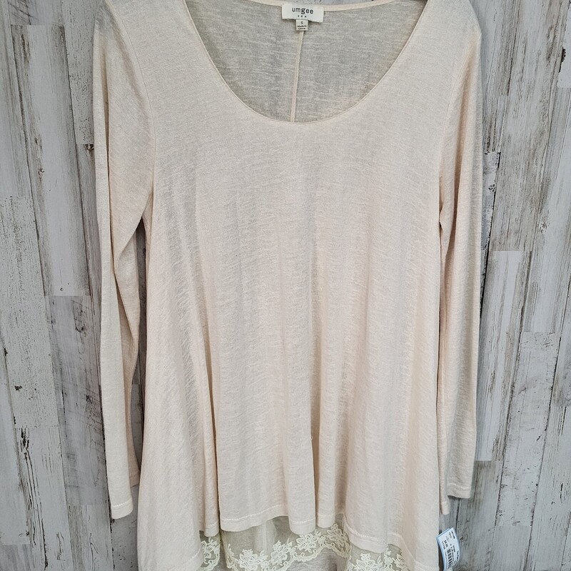 S Off White Knit Lace Top