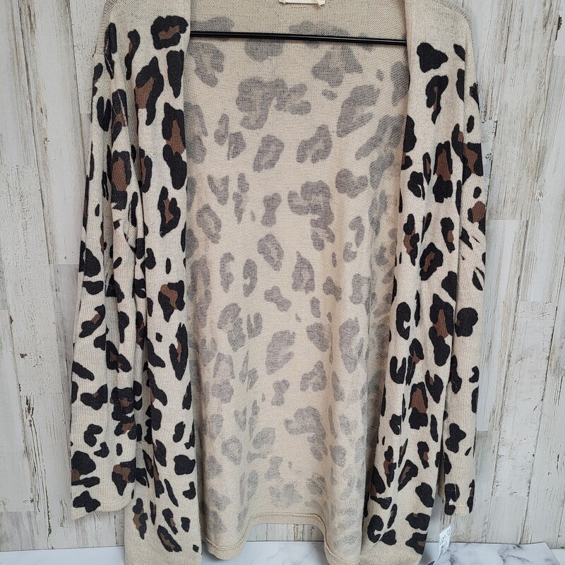 L Knit Leopard Cardigan