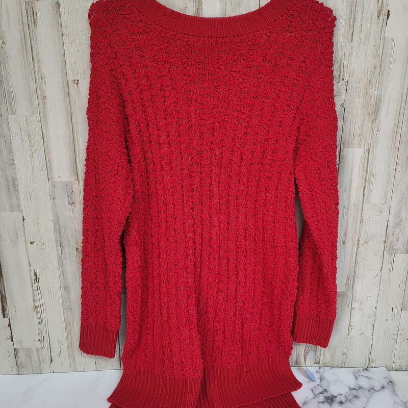 S Red Popcorn Pullover, Red, Size: Ladies S