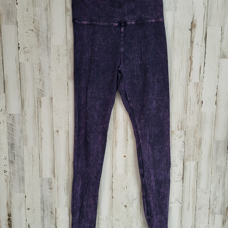 S Purple Acid Wash Leggin