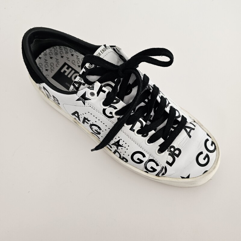 Golden Goose High End, WhtBlk, Size: 37/BOX