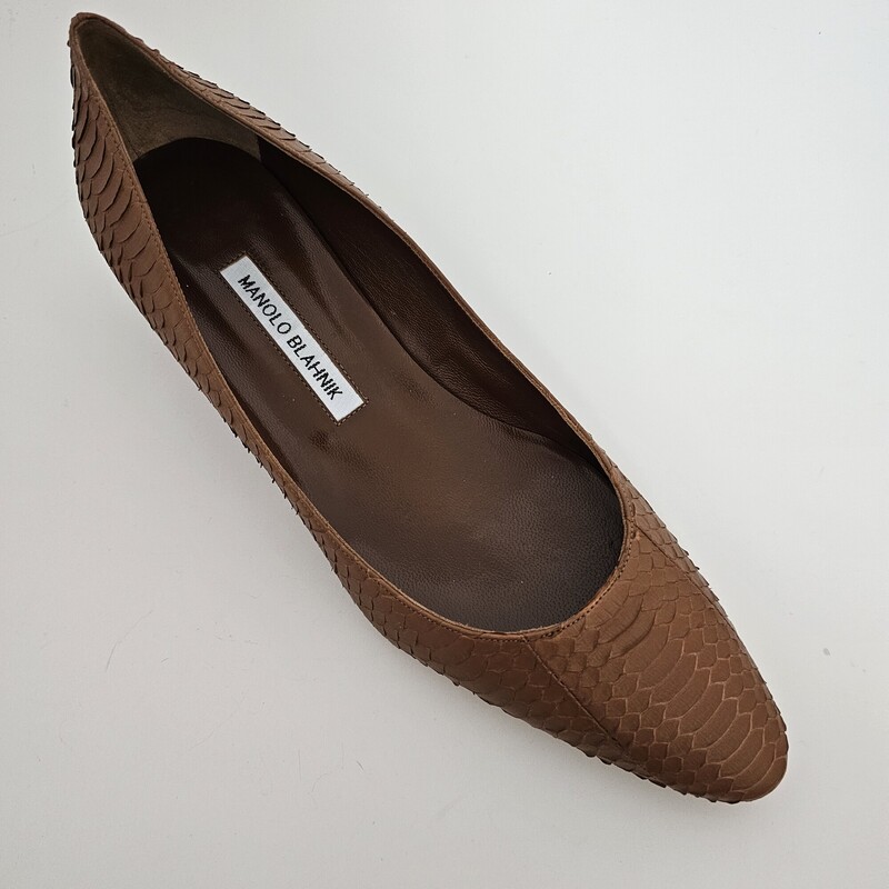 Manolo Blahnik, Brown, Size: 40.9/9.5