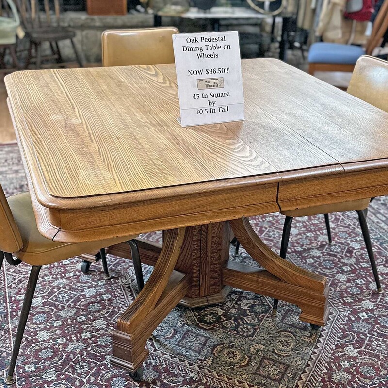 Oak Pedestal Table Wheels