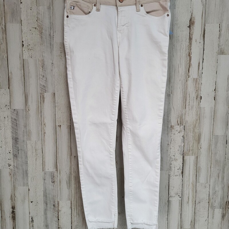 Sz26 White Fray Jeans