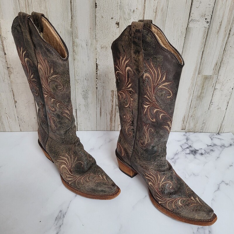 A7.5 Brown Cowboy Boots