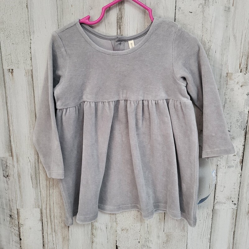 12/18M Grey Velvet Top