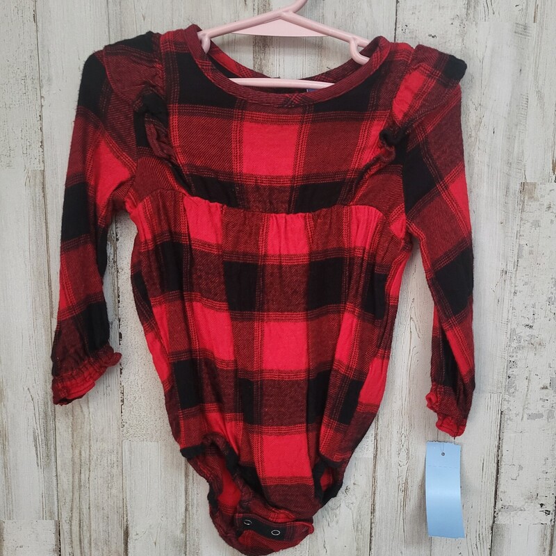 18/24M Red Plaid Bubble, Red, Size: Girl 18-24