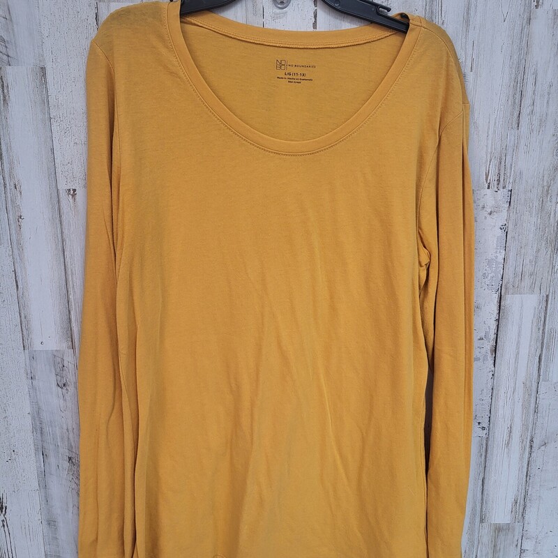 L Mustard Longsleeve, Yellow, Size: Ladies L