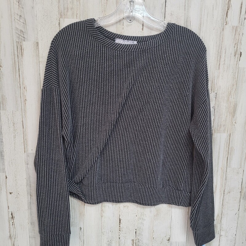 L Grey Textured Top