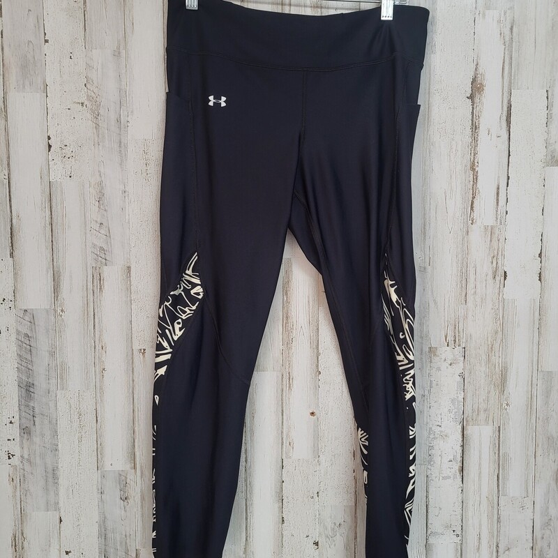 L Black Print Leggings