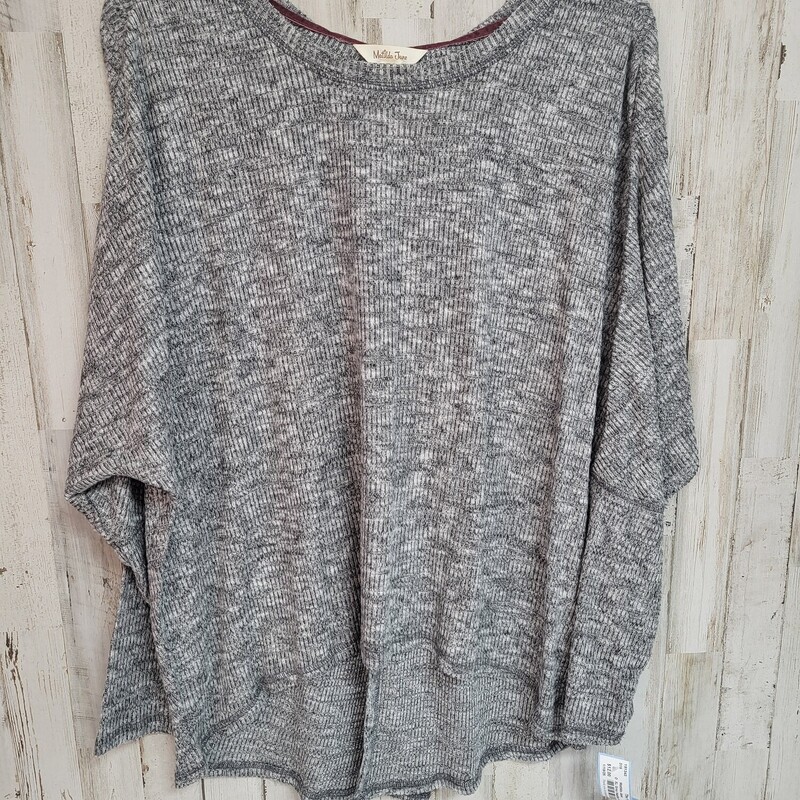 XL Grey Heather Knit Top