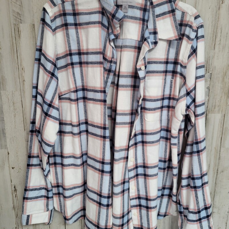 XL Blue Plaid Flannel