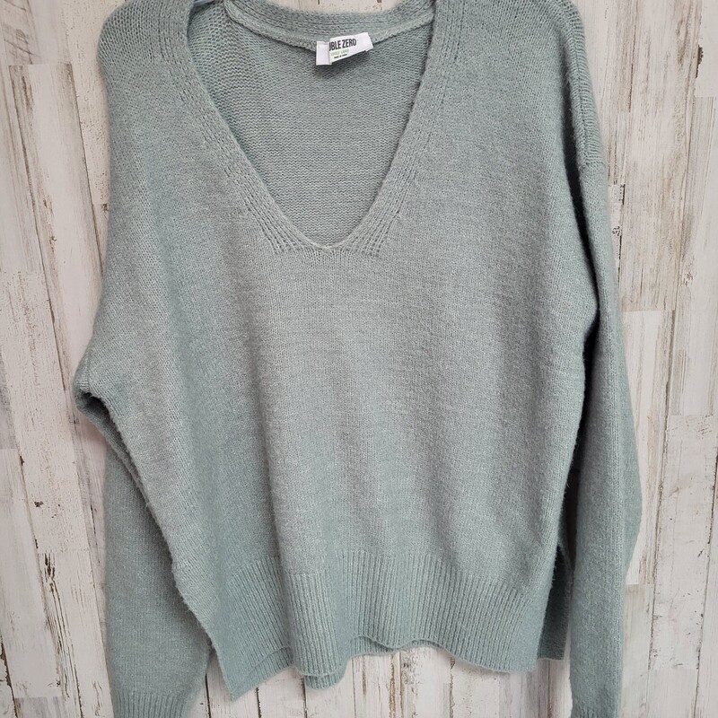 L Green Knit Sweater