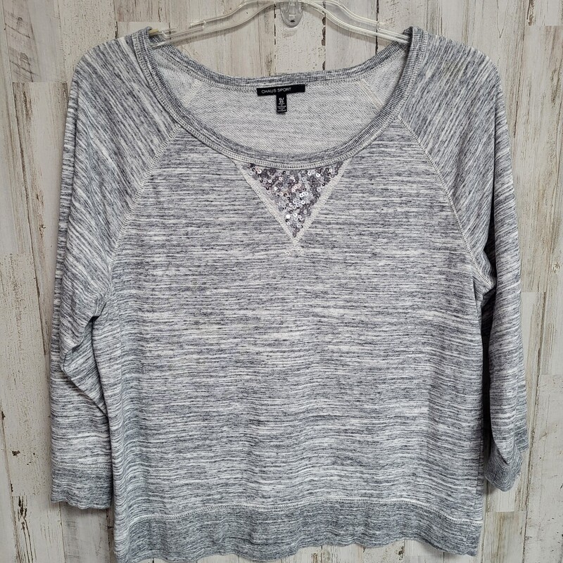 XL Grey Heather Sequin To