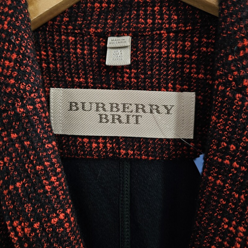 Burberry Brit, Redblk, Size: 6