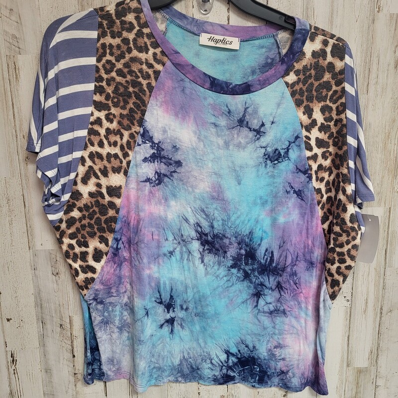 S Tie Dye Colorblock Top