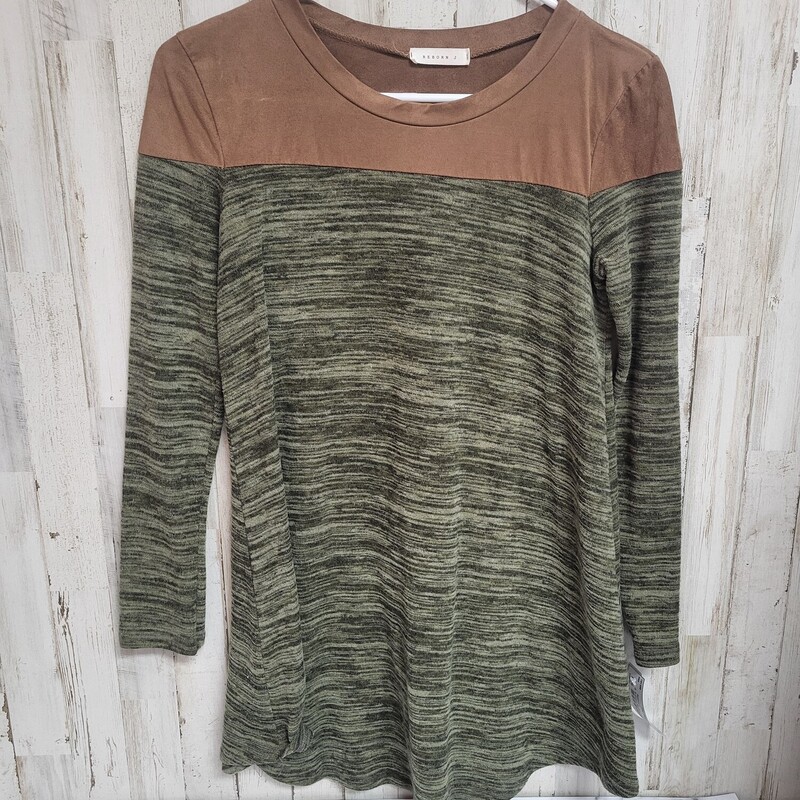 S Green Heather Knit Top