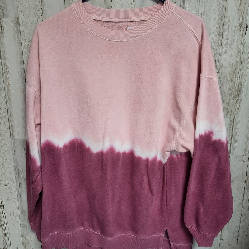 S Pink Ombre Dye Sweatshi