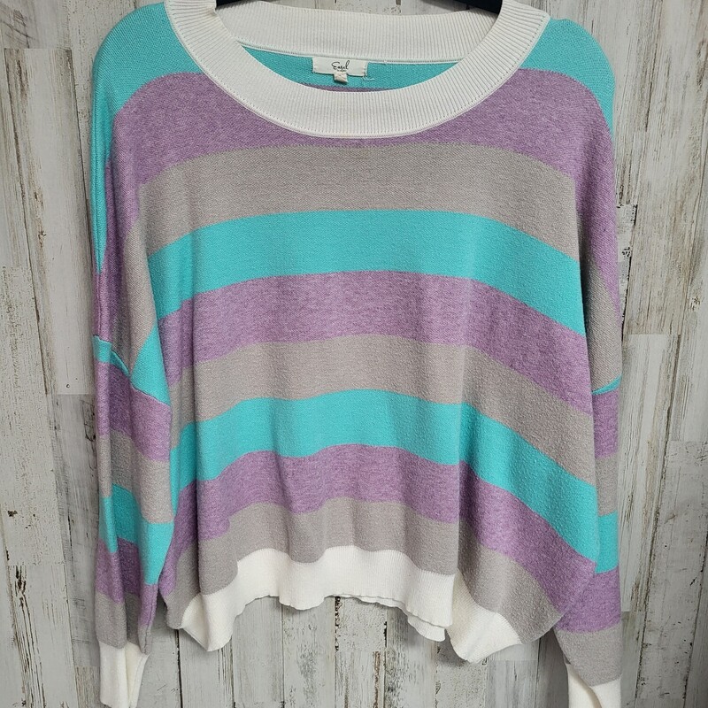 S Purple Stripe Sweater