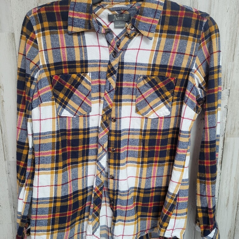 M Mustard Plaid Flannel