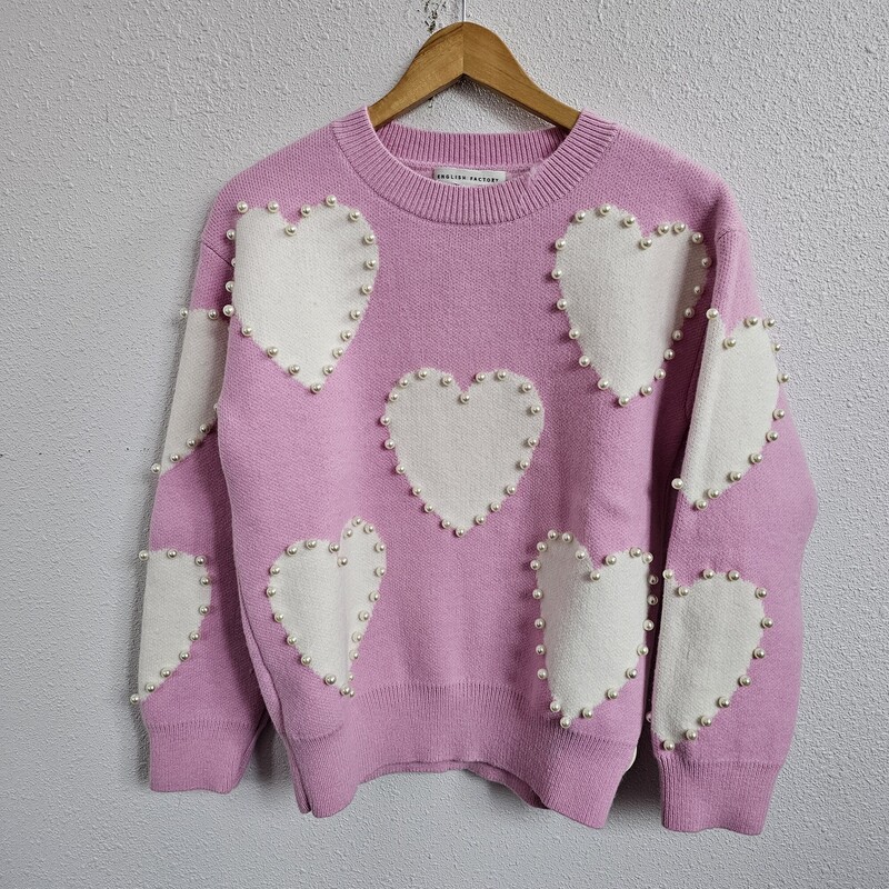 English Factory Hearts, Pinkwhte, Size: Xs