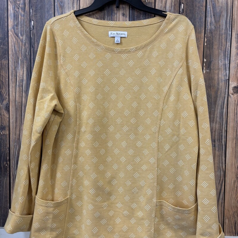 Yellow White Shirt, Size: L