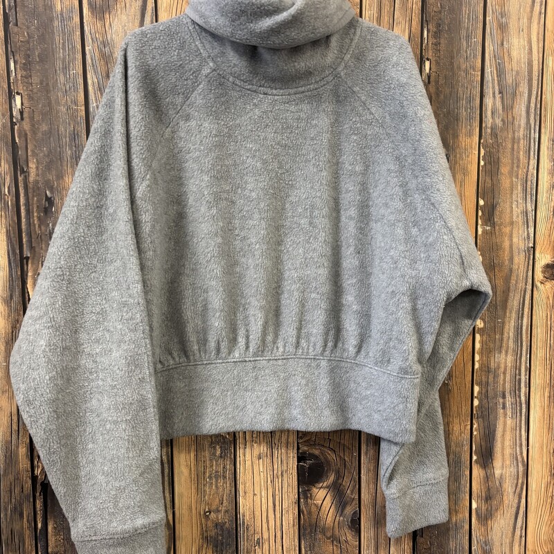 Gray Cowl Neck Pullover, Size: M