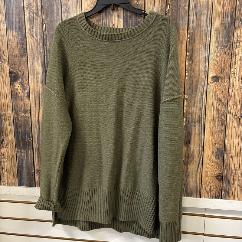 Olive Green Sweater, Size: XL