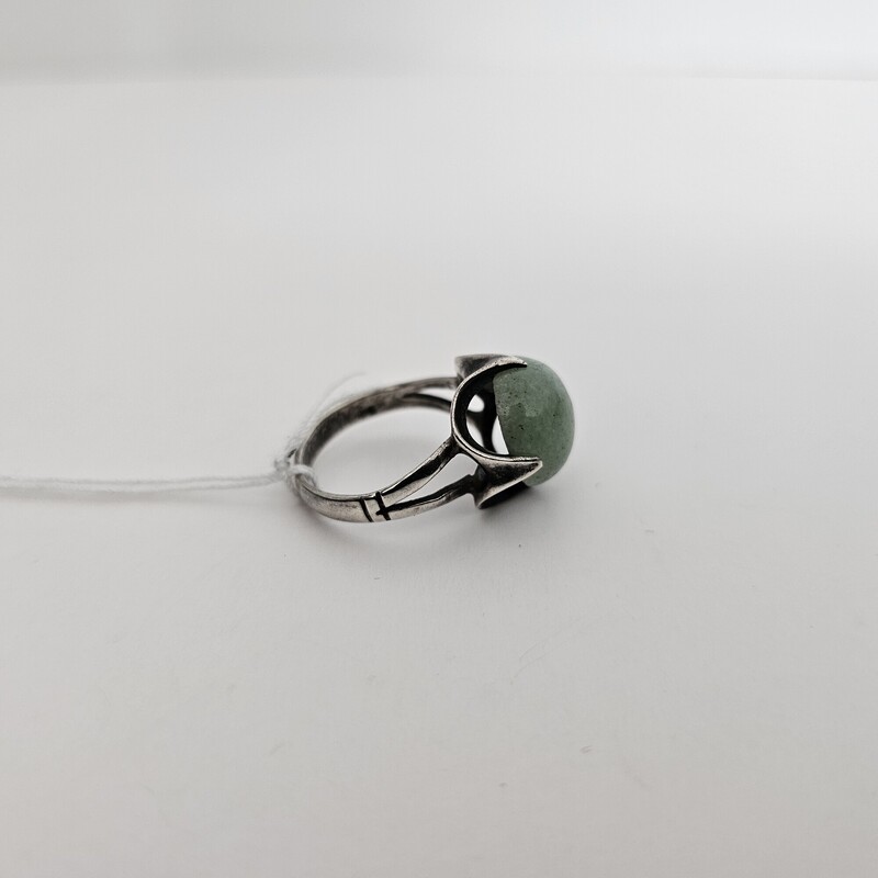 Jade Solitaire, Sterling, Size: 8