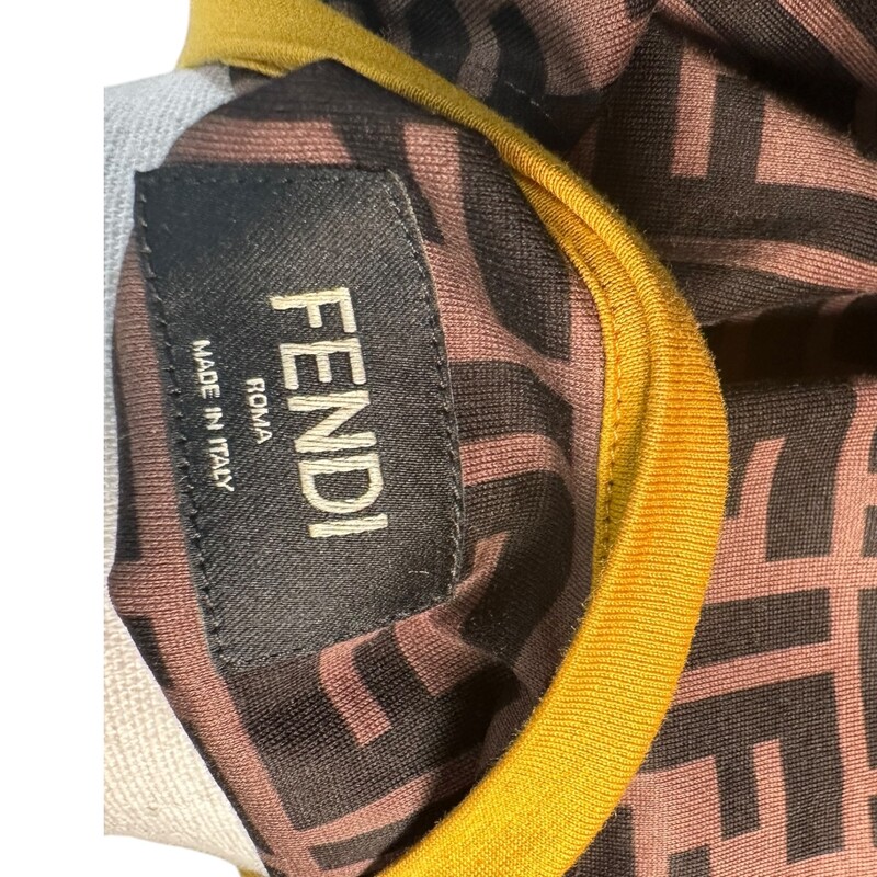 Fendi FF Logo Cotton Shirt<br />
 Brown<br />
 Size: Medium<br />
In very good condition.