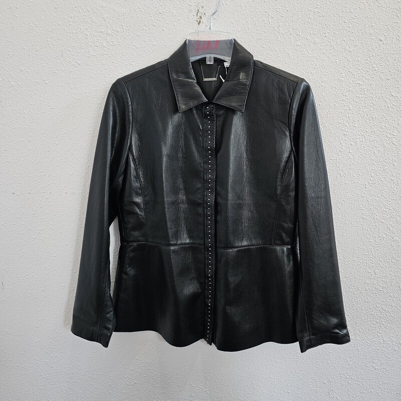 Chicos Leather, Black, Size: 0/NWT