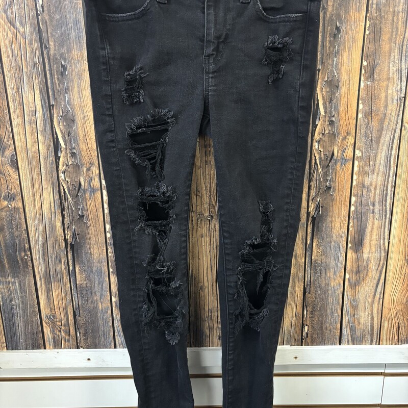 Black Ripped AE Jeans, Size: 2