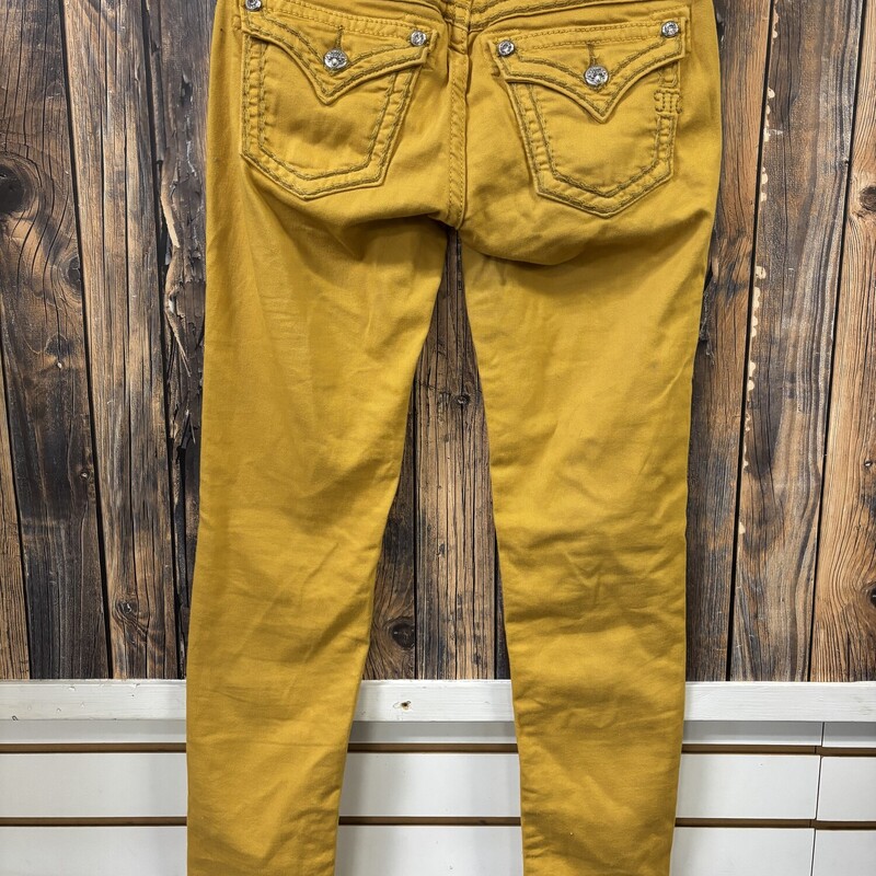 Yellow Miss Me Jeans, Size: 27