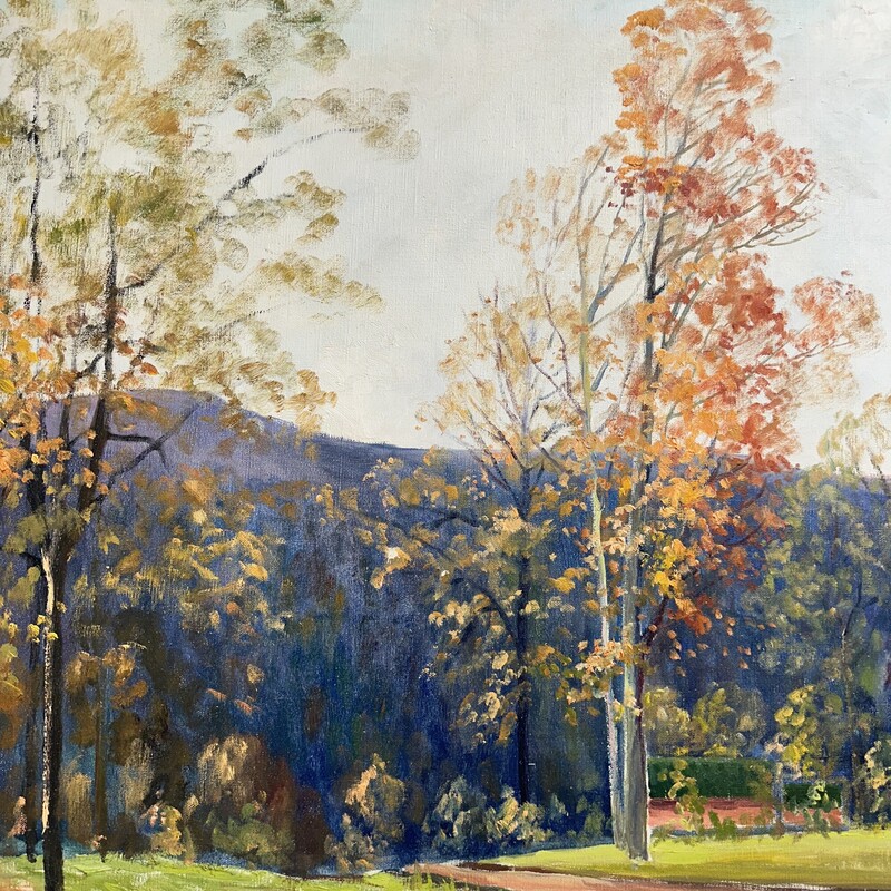 Artist Nunzio Vayana, signed Autumnal Mountain Scene.<br />
Size: 37x31<br />
<br />
Nunzio Vayana was the founder and director of the Ogunquit Art Center and had presided for forty years over its Annual National Exhibitions, its forums, its school and its Painting Demonstrations.