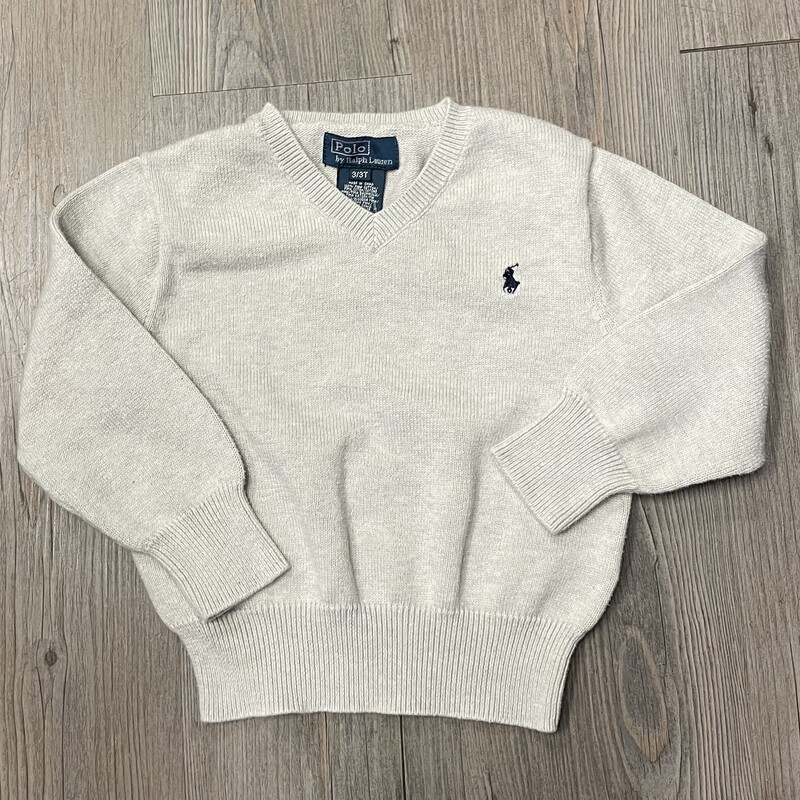 Ralph Lauren Knit Sweater, Grey, Size: 3Y