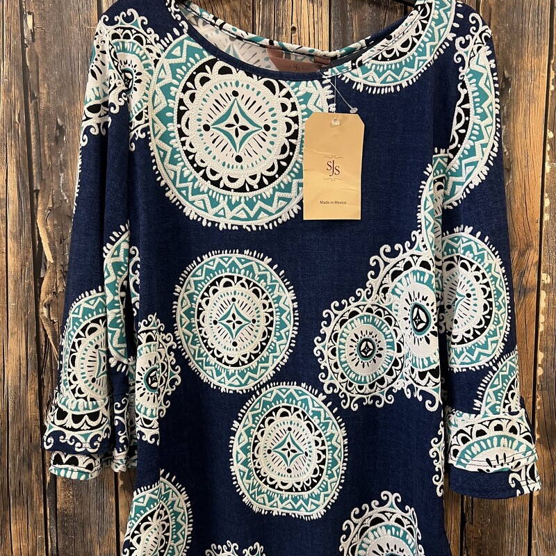 NWT Blue Green Flowy Shir, Size: S