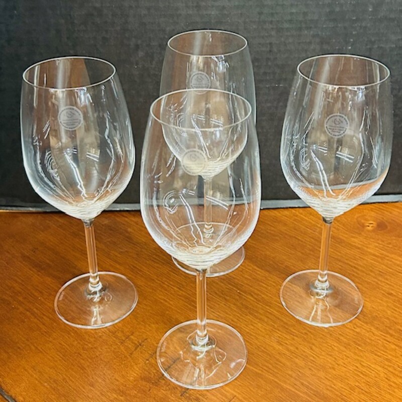 Set of 4 Lenox Tuscany White Wine Glasses
Clear, Size: 4x9.5H