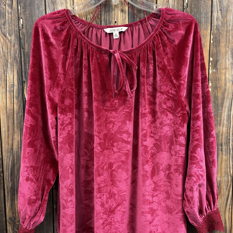 Pink Velour Pioneer Woman shirt, Size: M