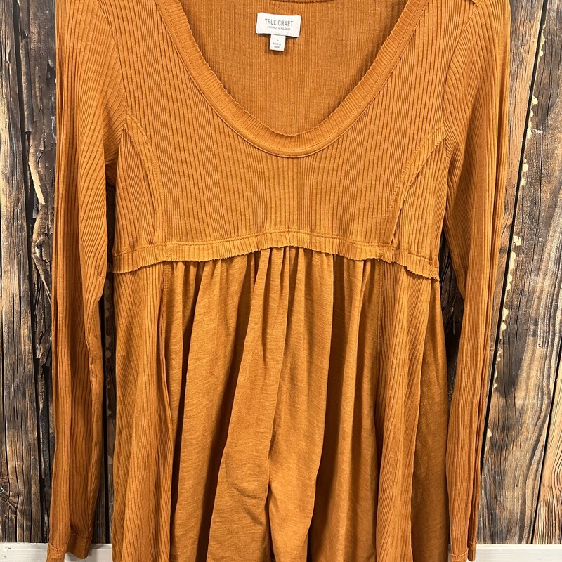 Gold Flowy Shirt, Size: S