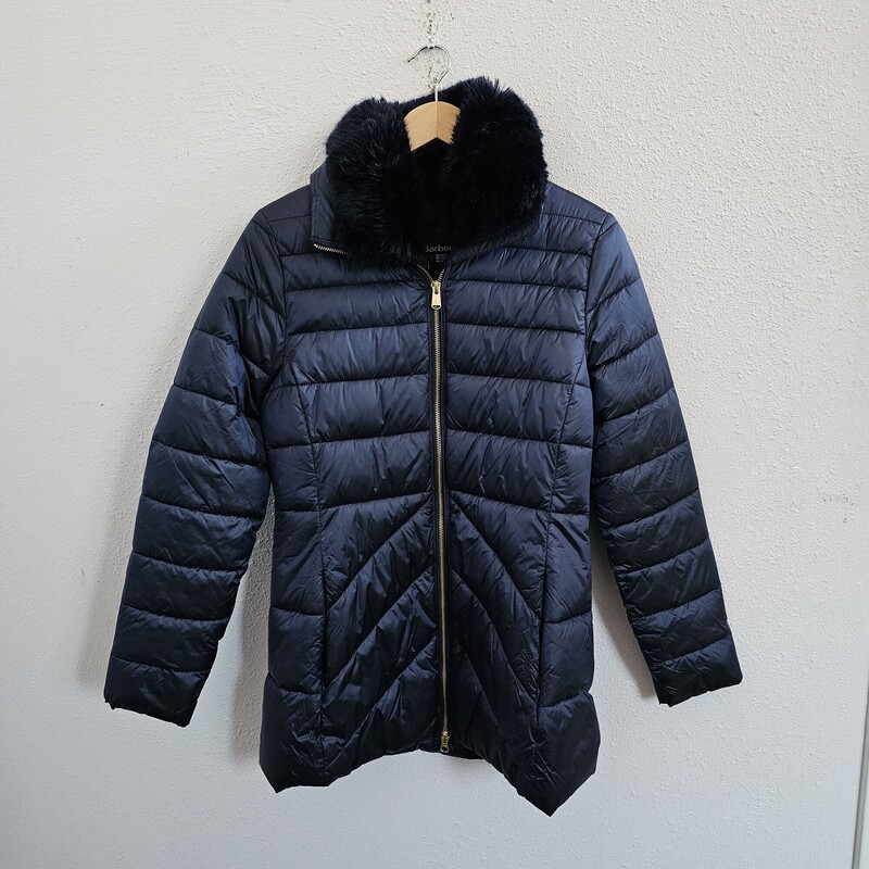 Barbour Puffer Faux Colla