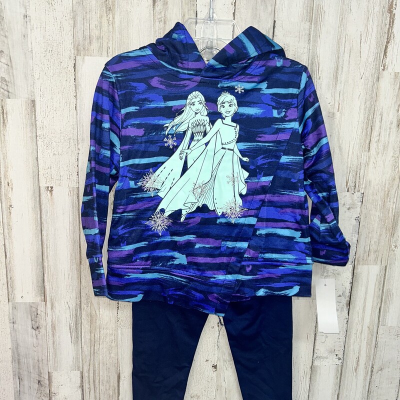 2T 2pc Frozen Hoodie Set, Blue, Size: Girl 2T