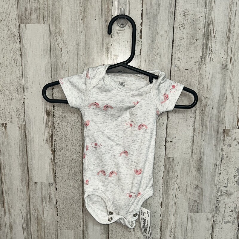 NB Grey Bird Onesie, Grey, Size: Girl NB-3m