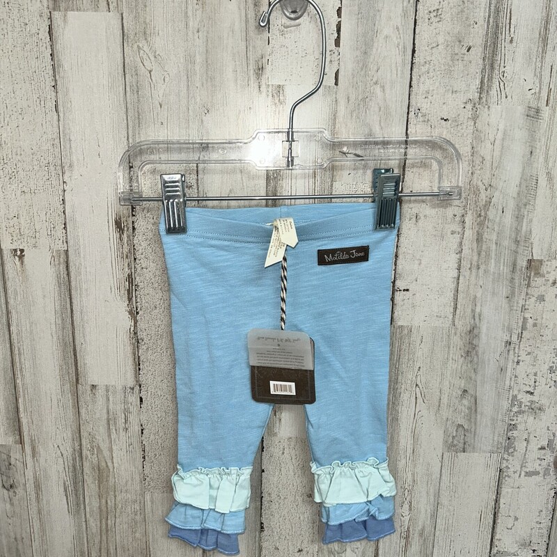 NEW 3/6M Blue Ruffle Pant