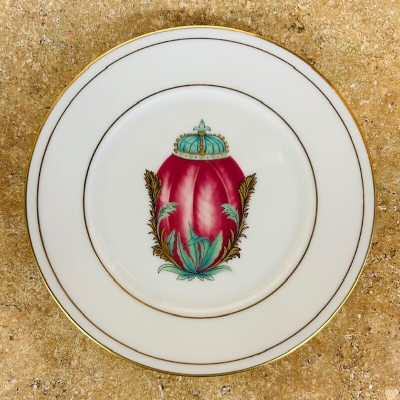 Limoges Faberge Plate
White,
Size: 7.5 Dia