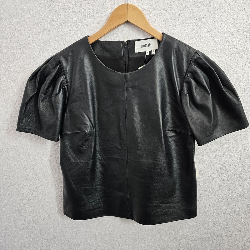 Ba&sh Lamb Leather, Black, Size: Medium