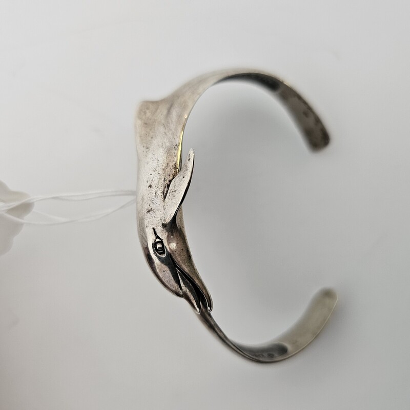 Kabana Dolphin Cuff, Sterling, Size: Silver