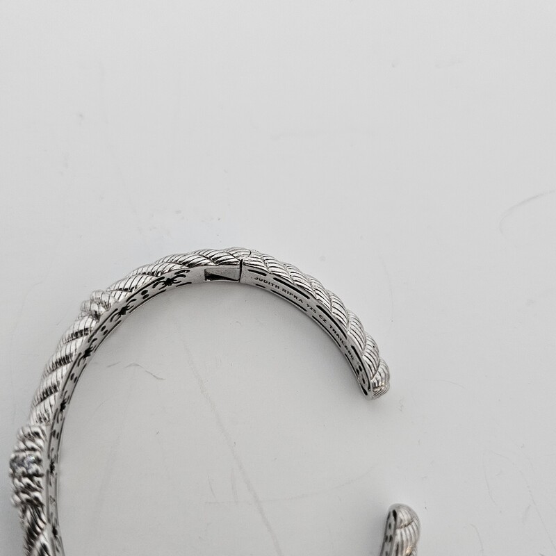 Judith Ripka Twisted Cuff, Sterling, Size: Cz