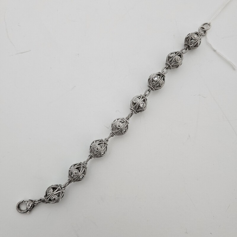 Judith Ripka Sterling Bal, Sterling, Size: Cz