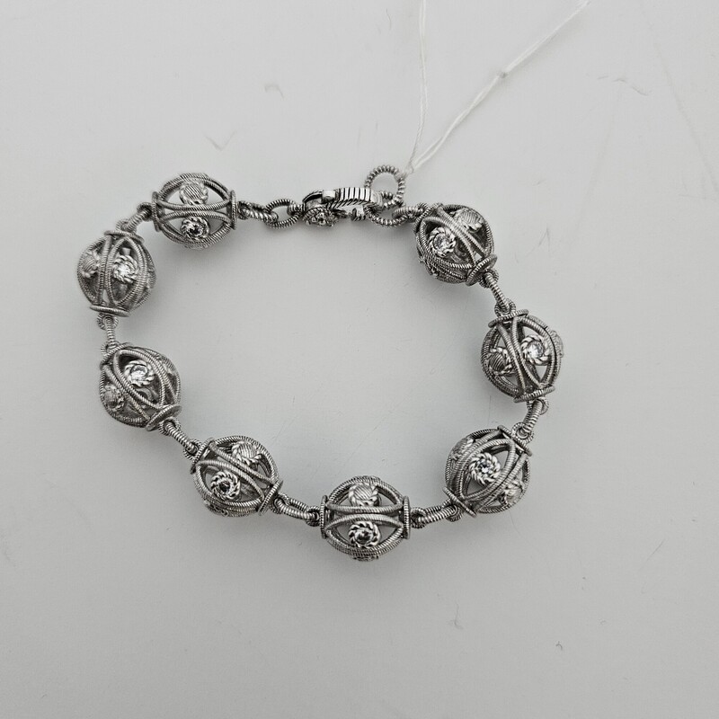 Judith Ripka Sterling Bal, Sterling, Size: Cz